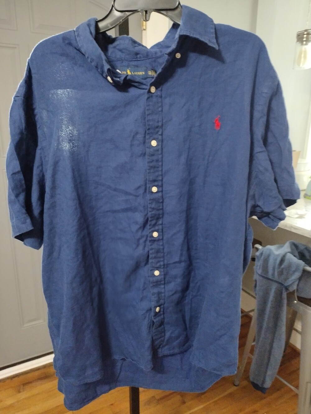 Ralph Lauren Linen Button Down Short Sleeve Shirt
